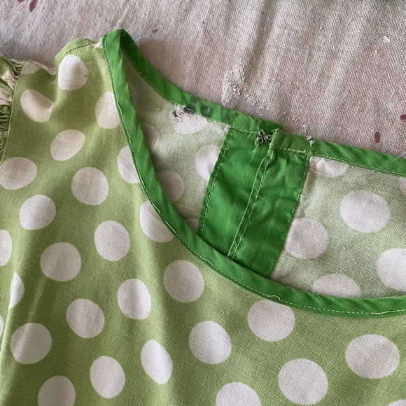 Antique Early 1900s Polka Dot Cotton Bathing Costume/ Playsuit w Cap & Bloomers - Picture 4 of 12